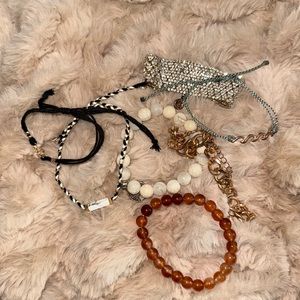 mix of bracelets will be adding more. will be a few phrases vida